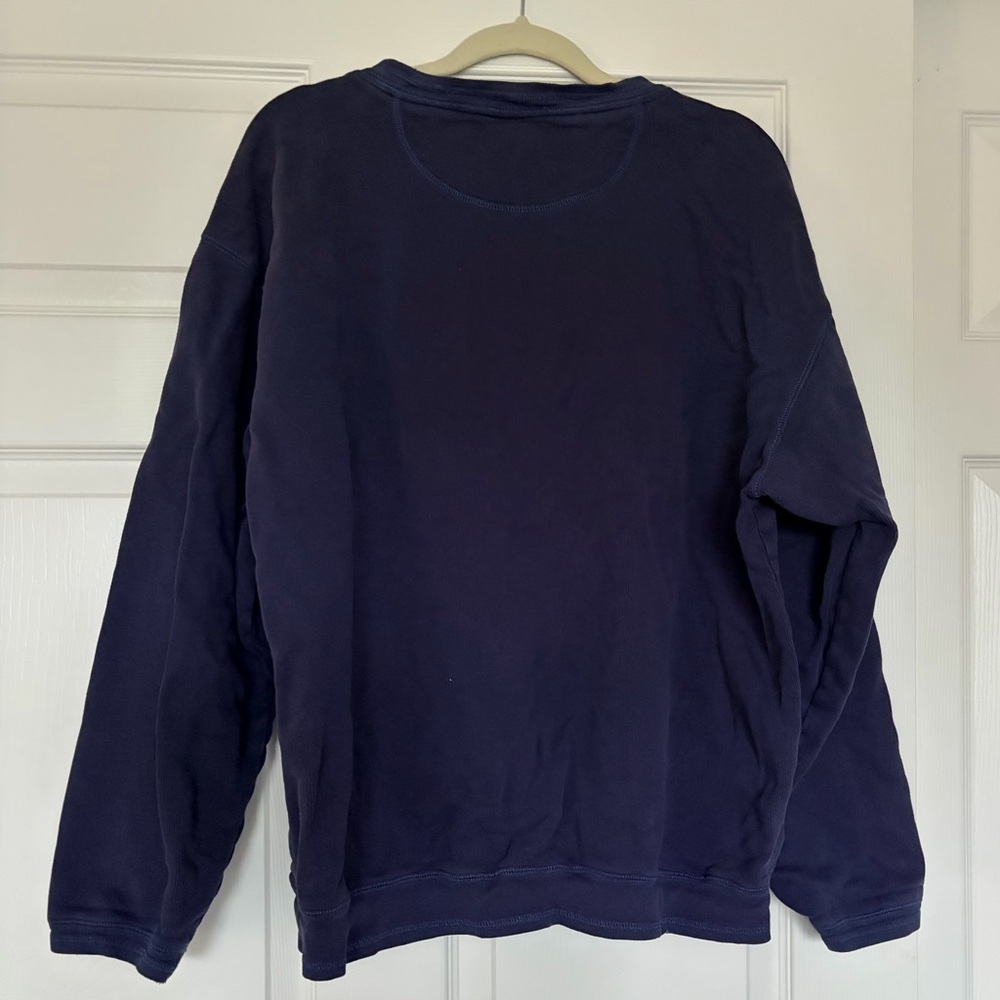 Vintage Navy Embroidered Crewneck Sweatshirt — Block Island, RI - Picture 3 of 4